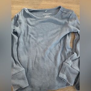 Posh Peanut‎ Blue Waffle Knit set